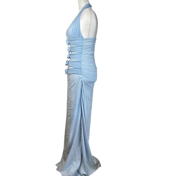 Maygel Coronel Villadiego Dress in Arctic One Size New Womens Flower Maxi Gown - Picture 6 of 17